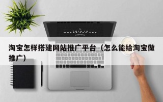 灌云淘宝怎样搭建网站推广平台（怎么能给淘宝做推广）